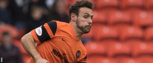 Tony Andreu in action for Dundee United