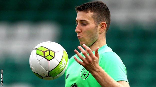 Shaun Donnellan warming up on international duty