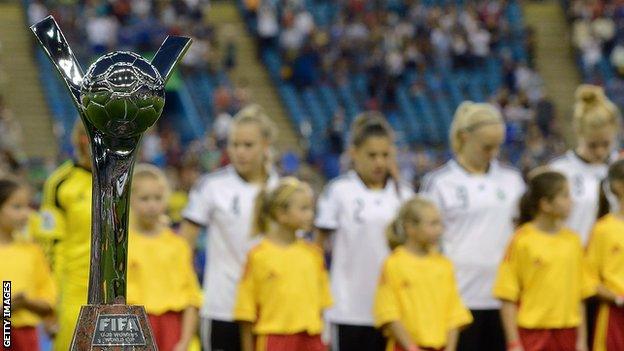 The Under-20 Women's World Cup trophy