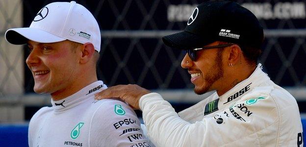 Valtteri Bottas and Lewis Hamilton