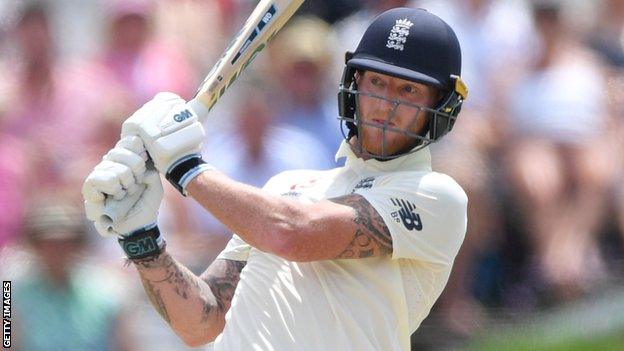 England all-rounder Ben Stokes plays a shot on day four of the second Test against South Africa