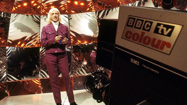 Jimmy Savile on Top of the Pops in 1969