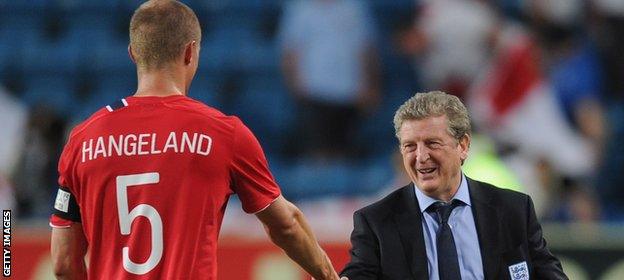 Brede Hangeland and Roy Hodgson