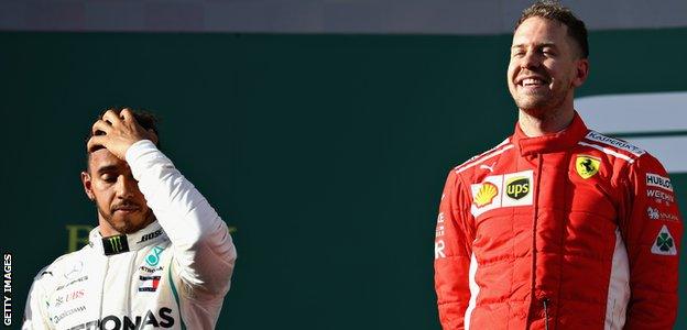 Lewis Hamilton and Sebastian Vettel