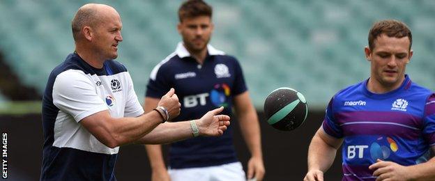 Head coach Gregor Townsend at Scotland training