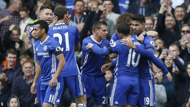 Chelsea players celebrate