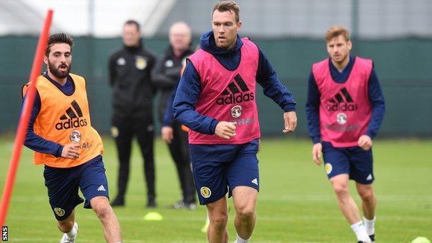 Kevin McDonald in Scotland training