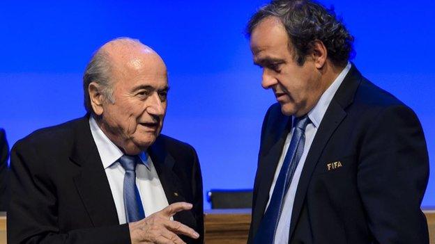 Sepp Blatter and Michel Platini