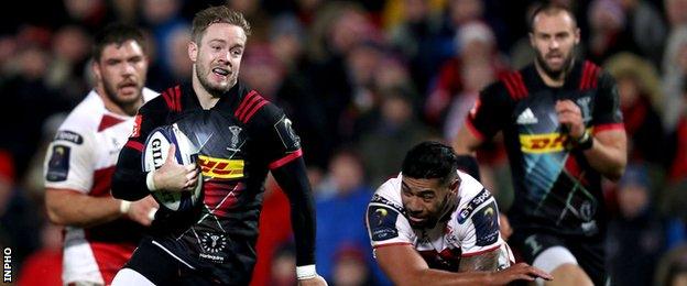 Harlequins winger Charlie Walker was among the try scorers for the visitors