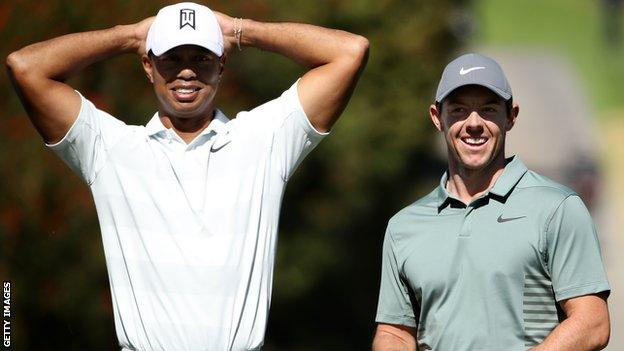 Tiger Woods and Rory McIlroy