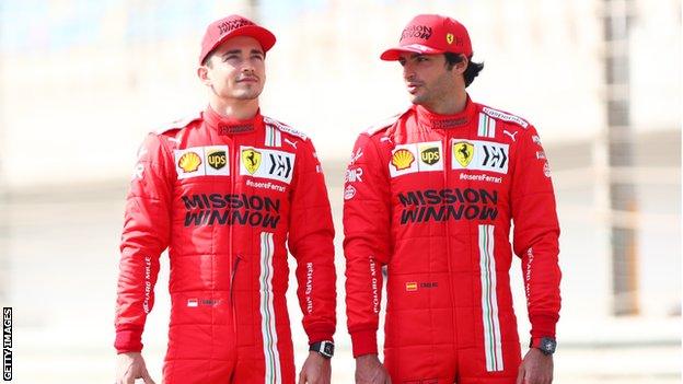 Carlos Sainz and Charles Leclerc