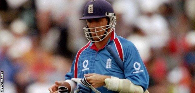 Alec Stewart is dismissed in 1999