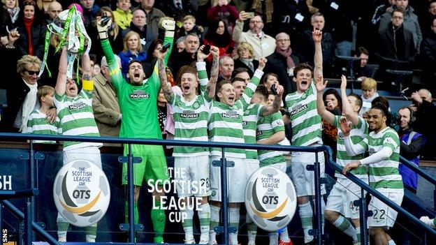 Celtic claim the Scottish League Cup in 2015