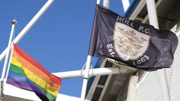 Pride flag flown at KCOM Stadium