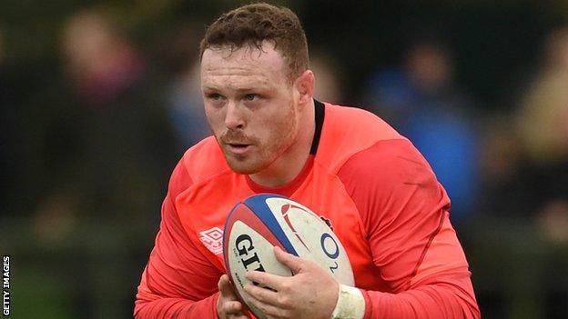 Sam Simmonds training with England