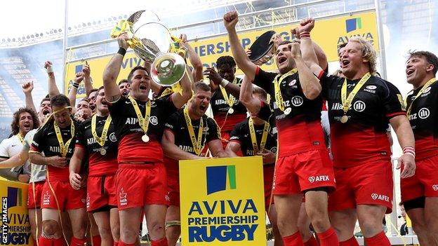 Saracens celebrate