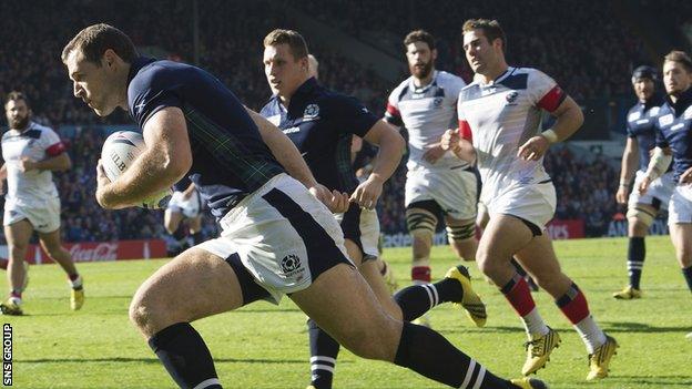 Scotland winger Tim Visser