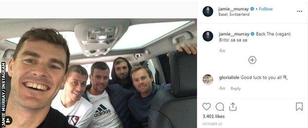 Jamie Murray instagram post
