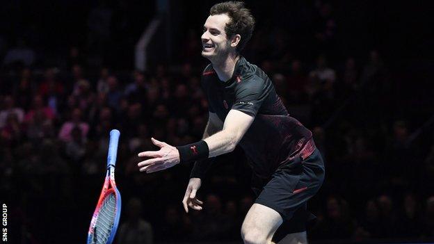 Andy Murray played a charity event in Glasgow on Tuesday