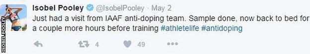 Isobel Pooley tweet