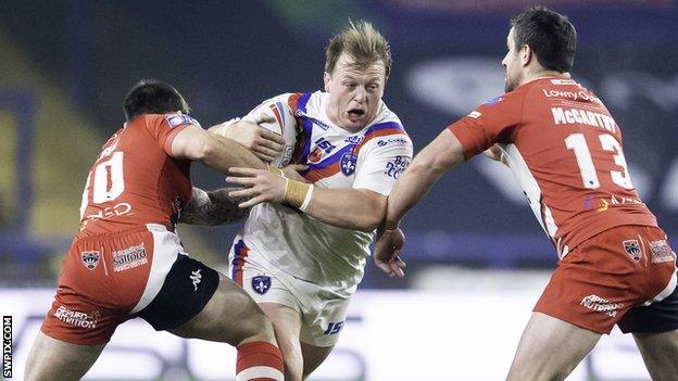 Eddie Battye in action for Wakefield Trinity