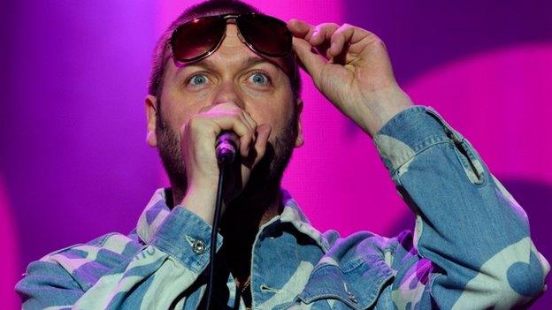 Tom Meighan of Kasabian at V Festival