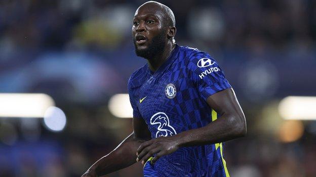 Romelu Lukaku playing for Chelsea