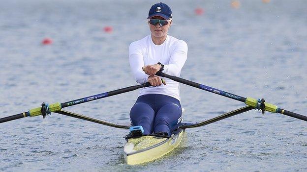 Hannah Scott in action at the World Championships in Racice