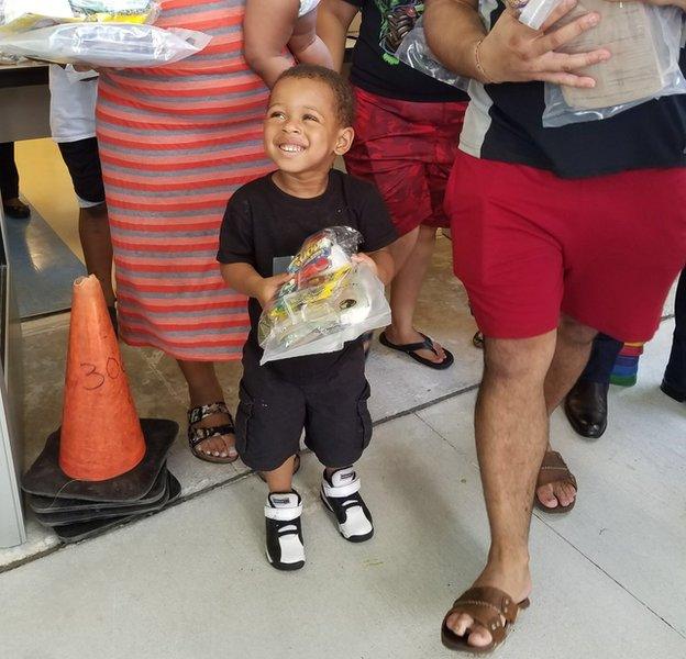 Food distributed in Overtown school