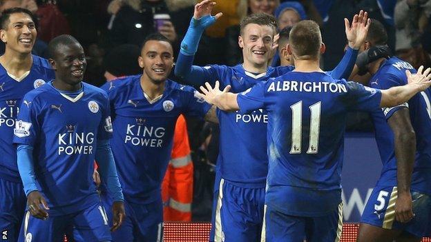 Leicester celebrate