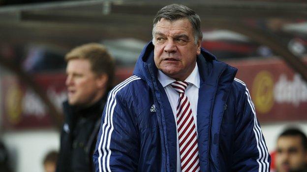 Sunderland manager Sam Allardyce