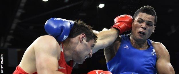 Joe Joyce and Gasan Gimbatov