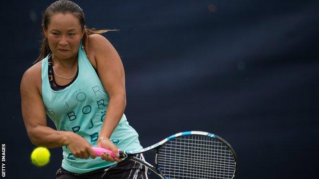 Britain's Tara Moore in action in Nottingham