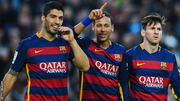 Luis Suarez, Neymar, Lionel Messi