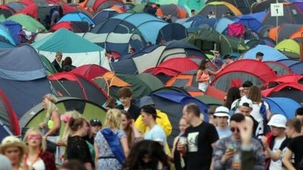 tents at T in the Park