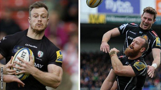 James Short in action for London Irish and Exeter Chiefs