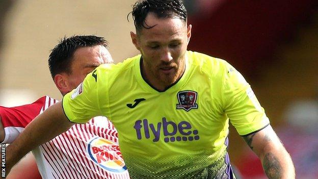 Exeter City defender Tom Parkes