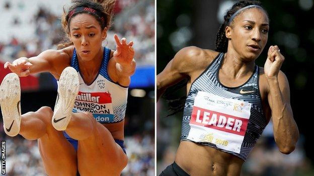 Katarina Johnson-Thompson and Nafi Thiam