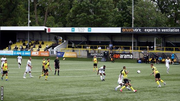 General view of Harrogate Town's Wetherby Road ground