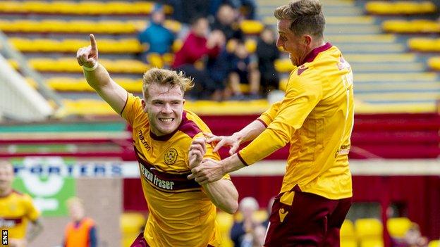 Chris Cadden celebrates