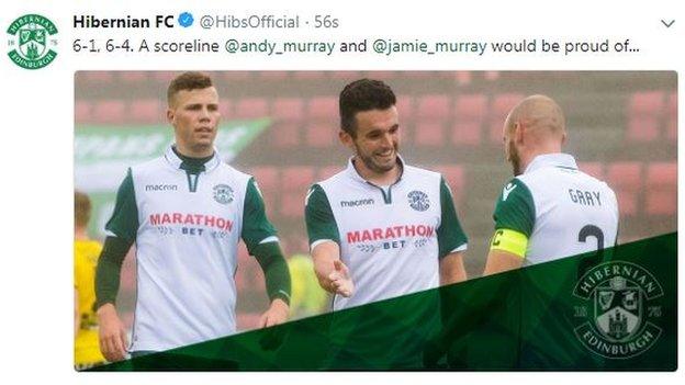 Hibs tweet