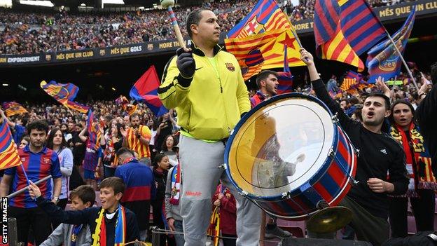 Barcelona fans at Nou Camp