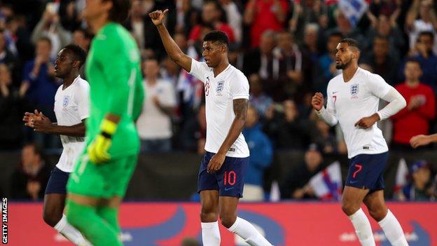 Marcus Rashford celebrates