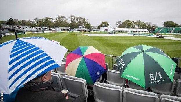 Rain led to the abandonment on Sunday's scheduled series opener at Malahide