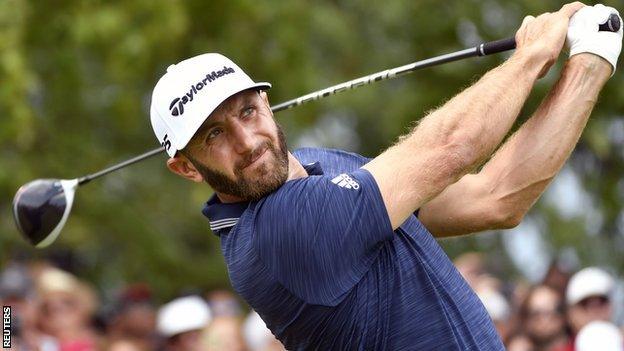 Dustin Johnson in final-round action
