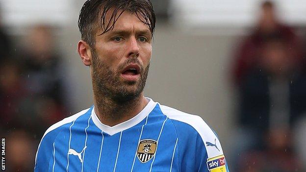 Elliott Ward in action for Notts County