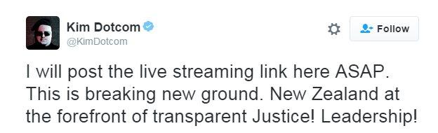 I will post the live streaming link here ASAP. This is breaking new ground. New Zealand at the forefront of transparent Justice! Leadership!