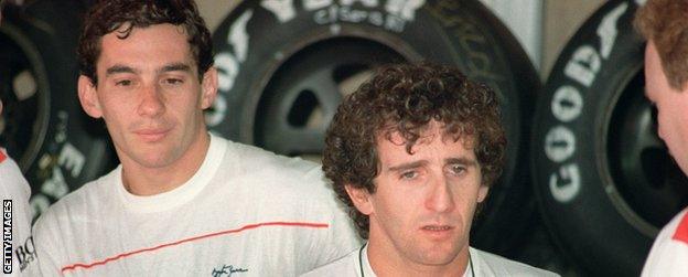 Ayrton Senna and Alain Prost