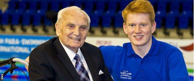 Sir Peter Heatly with grandson James