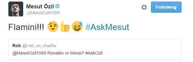 Mesut Ozil on Twitter